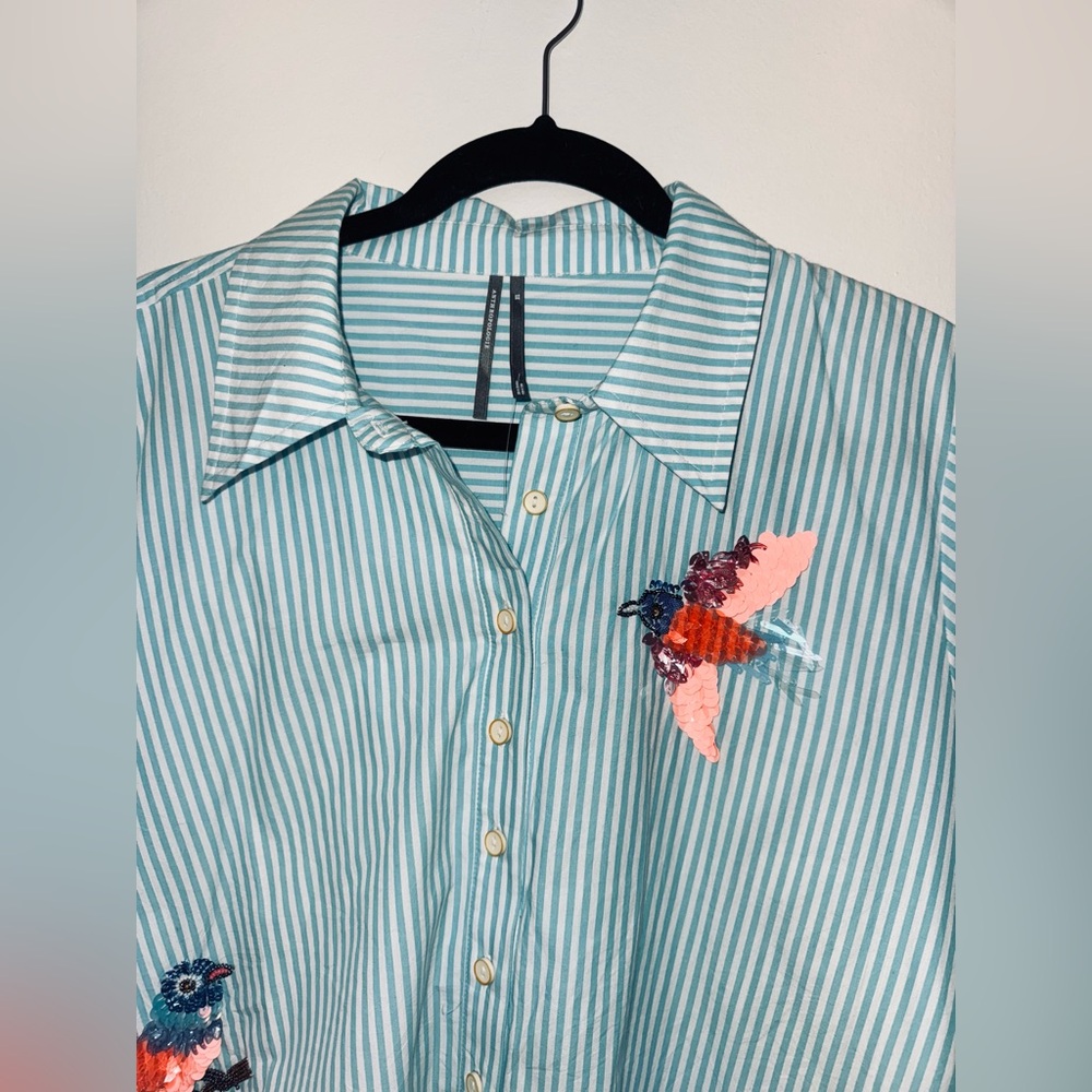Anthropologie The Pollie Short-Sleeve Swing Tunic Mini Dress: embroidered - Picture 7 of 12